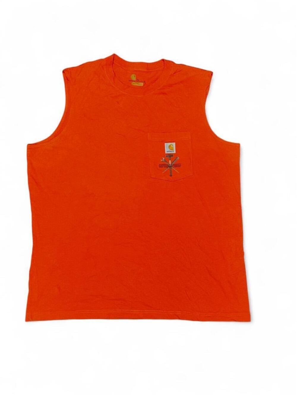 Carhartt Men's Orange sleeveless shirt